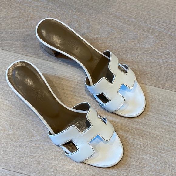 Hermes Oasis Sandal White - Picture 1 of 3